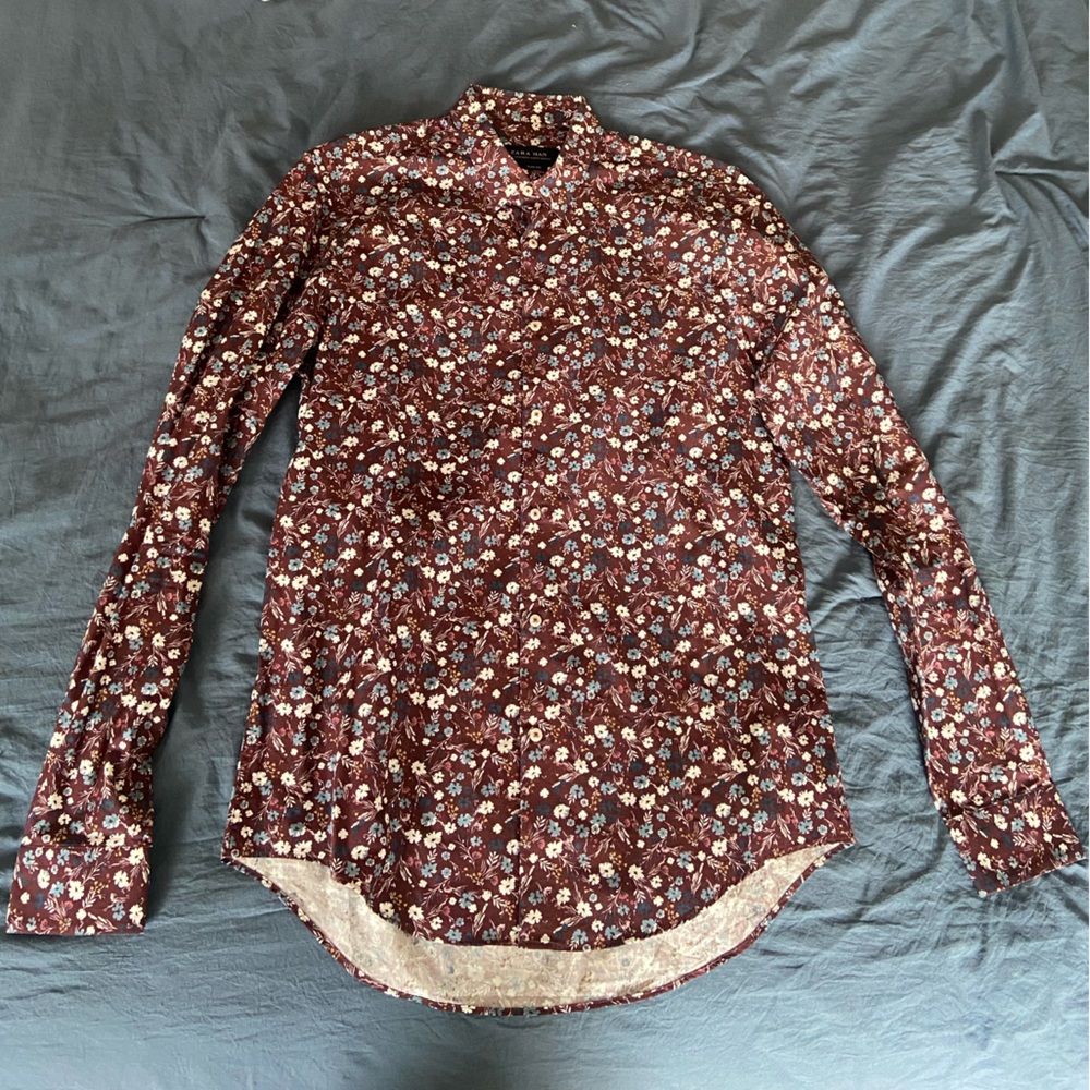 Zara Floral Button Down